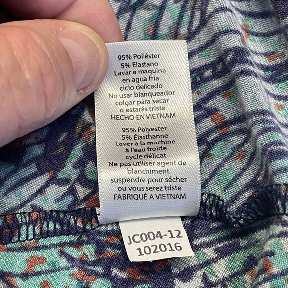 LulaRoe Womens Bird Feather Print Carly Midi Shirt Dress Large Pullover Comfy - Picture 10 of 10